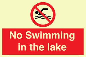 No Swimming in the lake